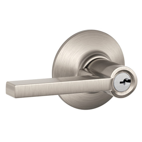 Schlage F51VLAT619 Latitude Keyed Entry Lever, Satin nickel