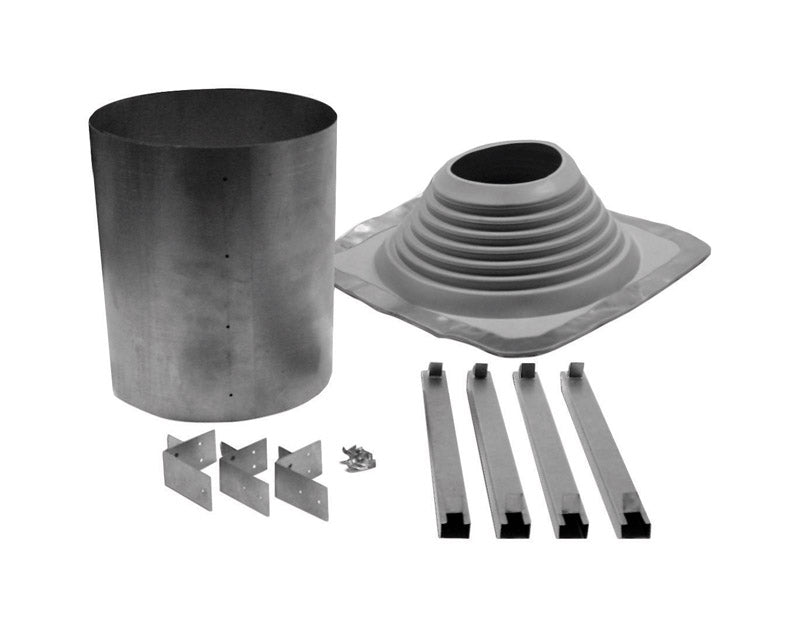 Selkirk 200275 Galvanized Steel Adjustable Chimney Flashing, 8 in. D
