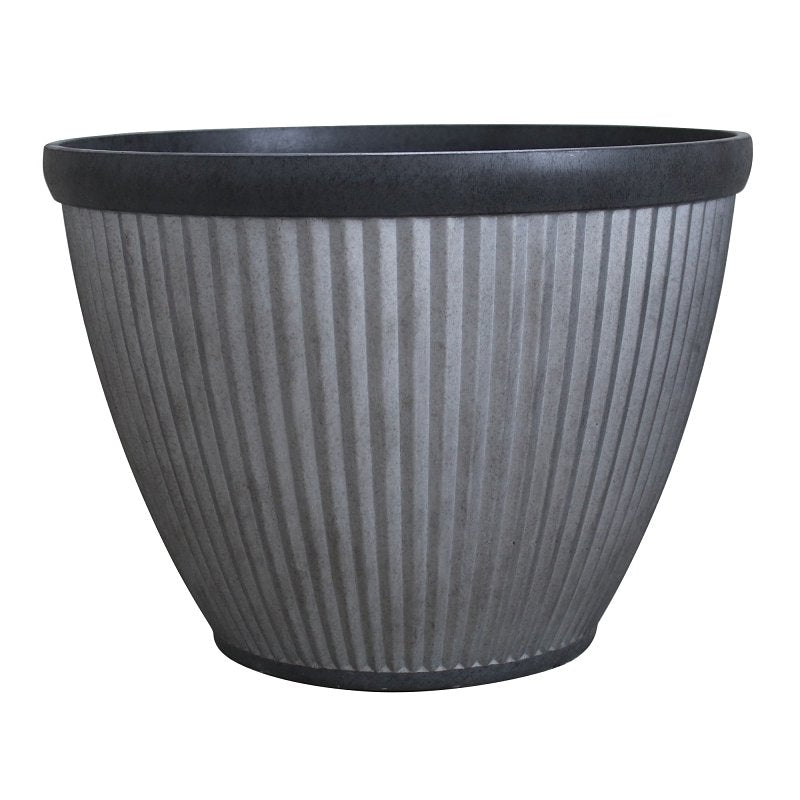 Southern Patio HDR-064787 Planter, 7-2/5 in H, 10 in W, 10 in D, Round, Resin, Rust, Galvanized