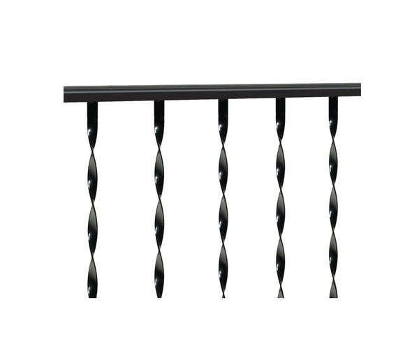 Village Ironsmith TR675 Traditional Rail, Steel, Black