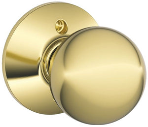 Schlage F170 ORB 605 Orbit Dummy Knob, Bright Brass