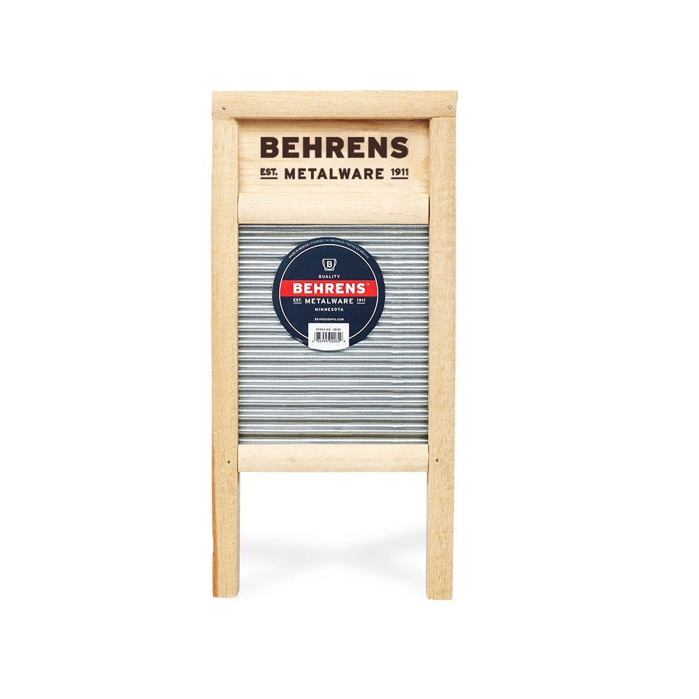 Behrens BWBG7 Galvanized Steel Washboard, Wood