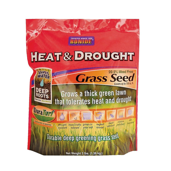 Bonide 60251 Heat and Drought Grass Seed, 3 Lbs