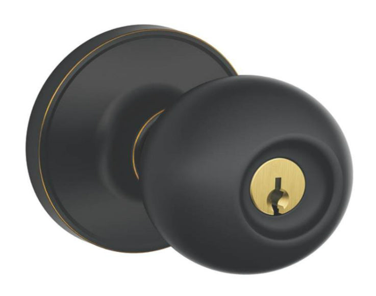 Schlage J54CNA716 Corona Keyed Entry Knob, Aged Bronze