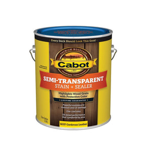 Cabot 140.0016337.007 Semi-Transparent Low VOC Stain and Sealer, 1 Gallon