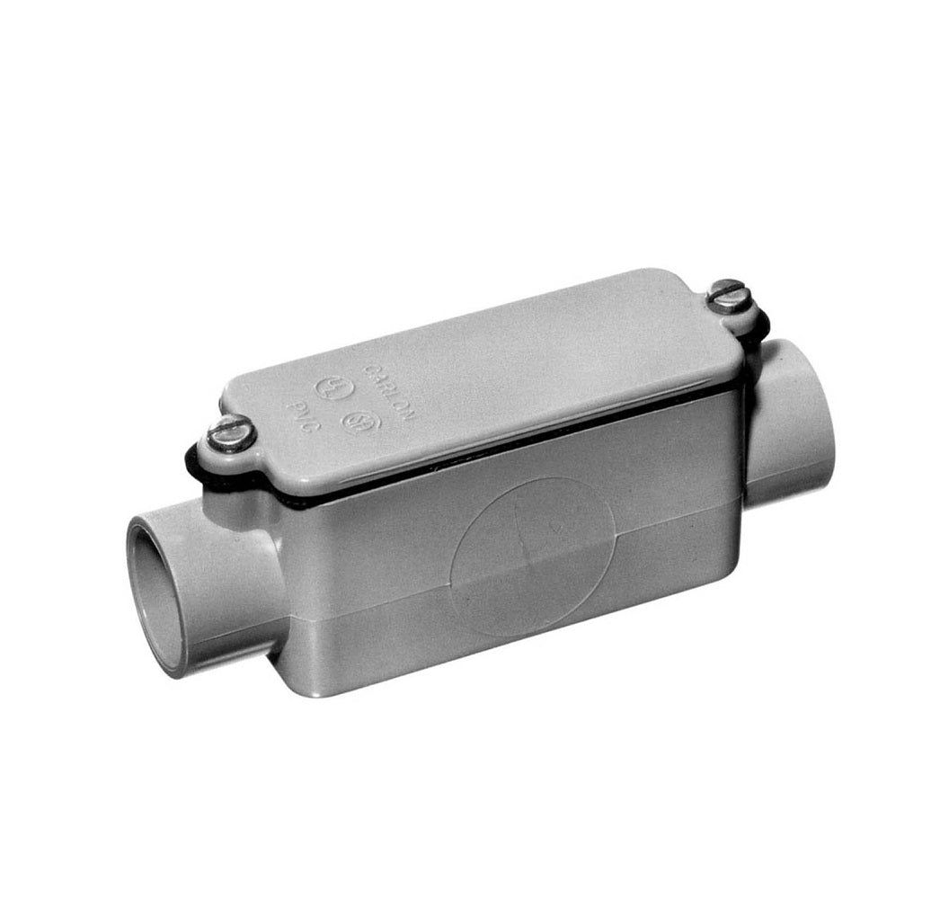 Carlon E987J-CAR Conduit Body, PVC, Gray