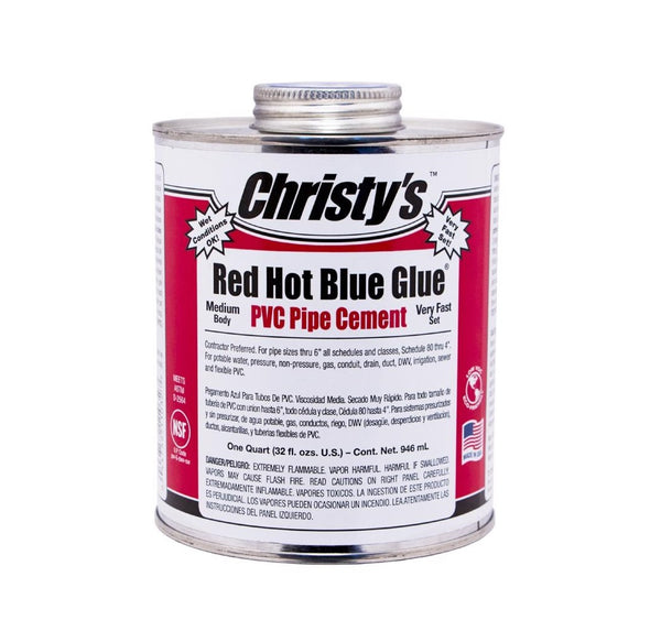 Christy's RH-RHBV-PT-10 Red Hot Blue Glue Cement, Blue, 16 Oz
