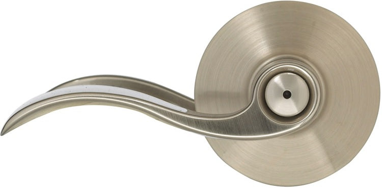 Schlage F40ACC619 Accent Privacy Lever Lock, Satin Nickel
