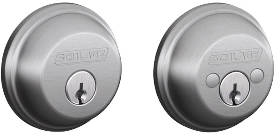 Schlage B62N626 Double Cylindr Deadbolt, K4 Key, Satin Chrome