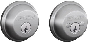Schlage B62N626 Double Cylindr Deadbolt, K4 Key, Satin Chrome