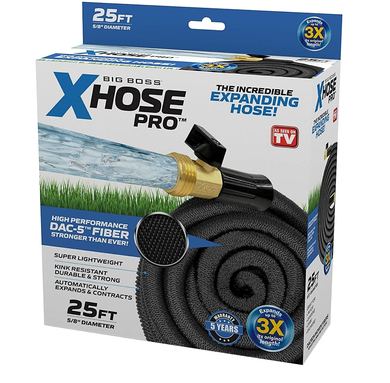 Emson 1255 XHose Pro Extreme Expandable Hose, Black, 5/8 inches x 25 Ft