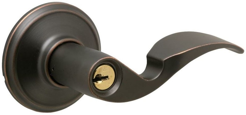 Schlage F51VAVA716 Avanti Entry Lever Lockset, Aged Bronze