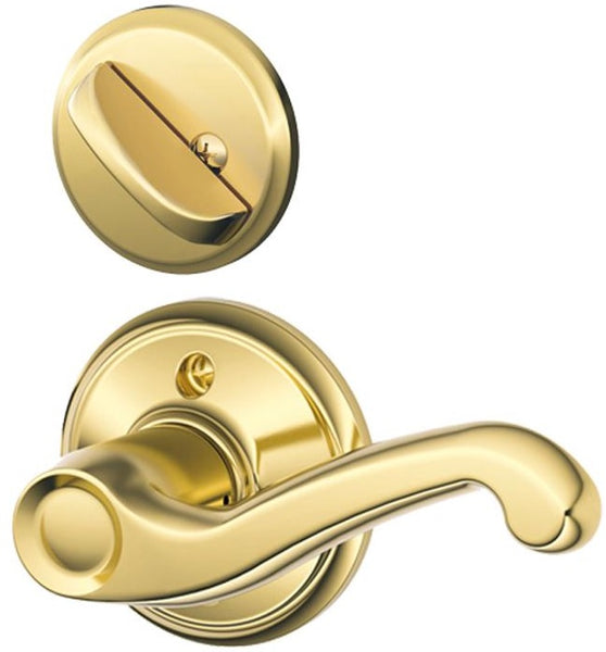 Schlage F59FLA605RH Flair Inside Right Handed Trim, Bright Brass