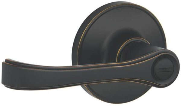 Schlage J40TOR716 Torino Bed and Bath Lever, Aged Bronze
