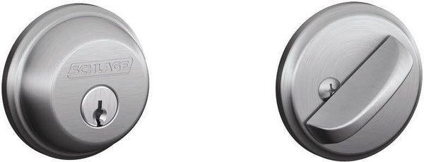 Schlage B60N626 Single Cylinder Deadbolt, Satin Chrome