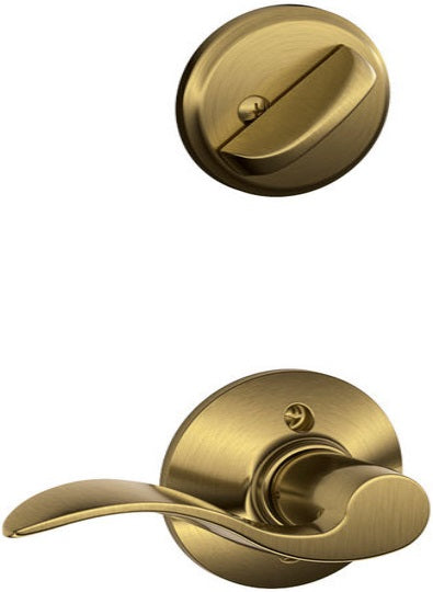 Schlage F59ACC609LH Accent Inside Trim, Antique Brass, Left Handed