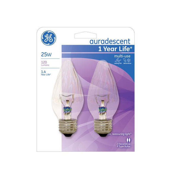 GE 75340 Auradescent Light Bulbs, 25 Watts, 120 Volt