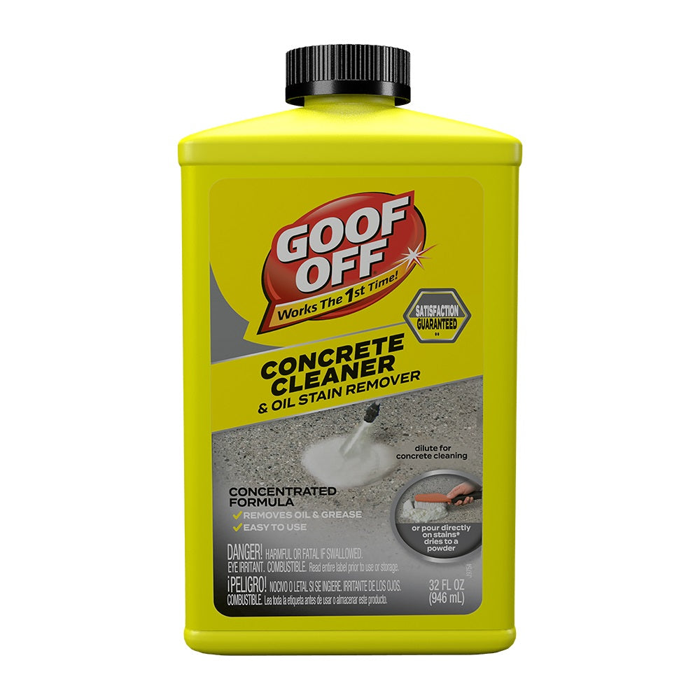 Goof Off FG820 Concrete Cleaner & Oil Stain Remover, 32 Ounce