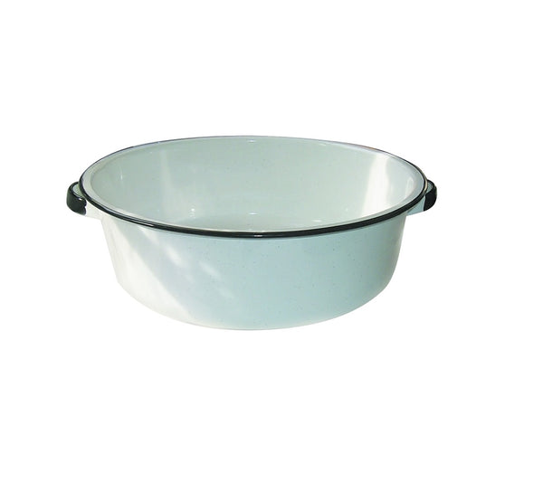 Granite Ware F6416-4 Dish Pan With Handle, Steel, White