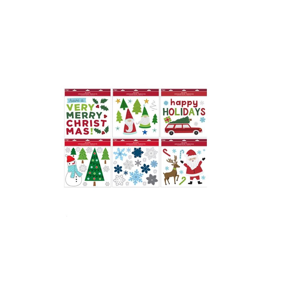 IG Design IG128391 Christmas Window Clings, 11.5 Inch x 12 Inch