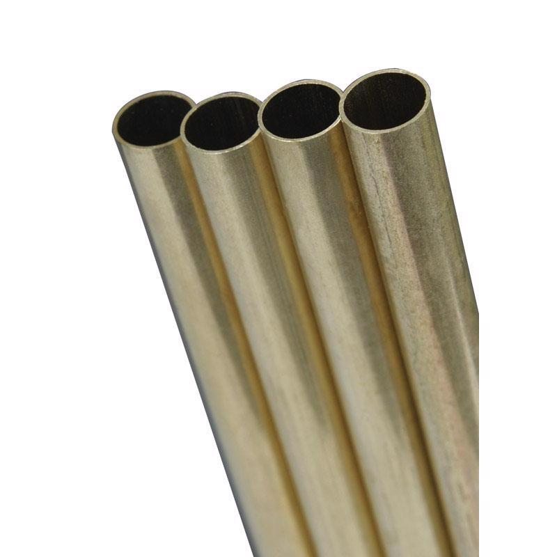 K&S 8140 Round Brass Tube, 17/32 in. D X 12 in. L , 1 pk