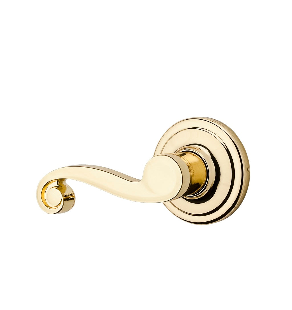 Kwikset 788LL 3 LH CP Signature Series Left-Handed Half Dummy Door Lever, Polished Brass