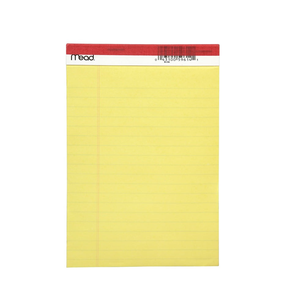 Mead 59614 Junior Legal Pad, Yellow