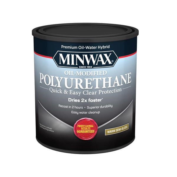 Minwax 630200444 Water Based Oil-Modified Polyurethane, 1 Quart