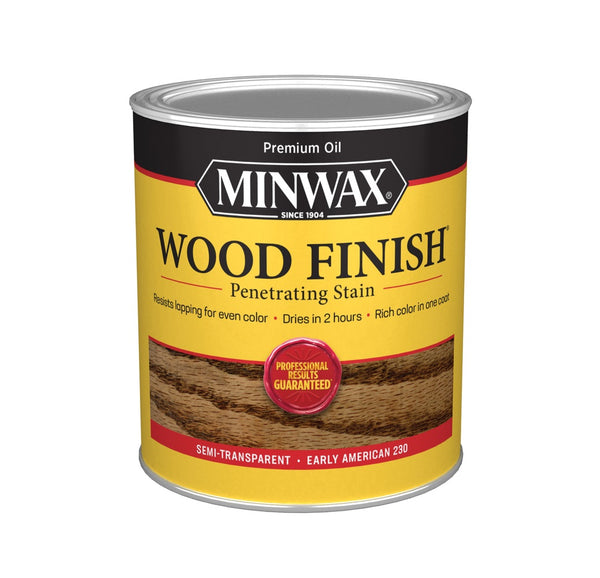 Minwax 70008444 Semi-Transparent Penetrating Wood Stain, Early American, 1 Quart