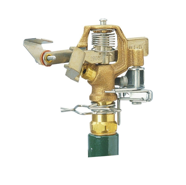 Orbit 55032 WaterMaster Impact Sprinkler with Single Nozzle, Brass, 1/2 inches