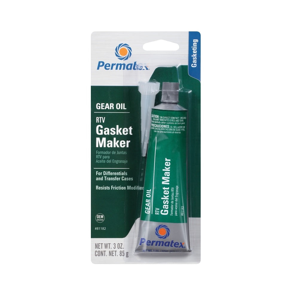 Permatex 81182 Gear Oil RTV Gasket Maker, 3 Ounce