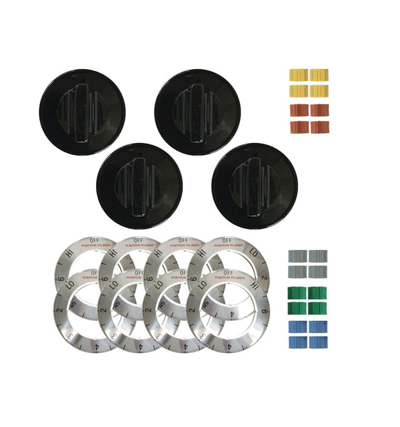 Range Kleen 8114 Replacement Knob Kit, Plastic, Black