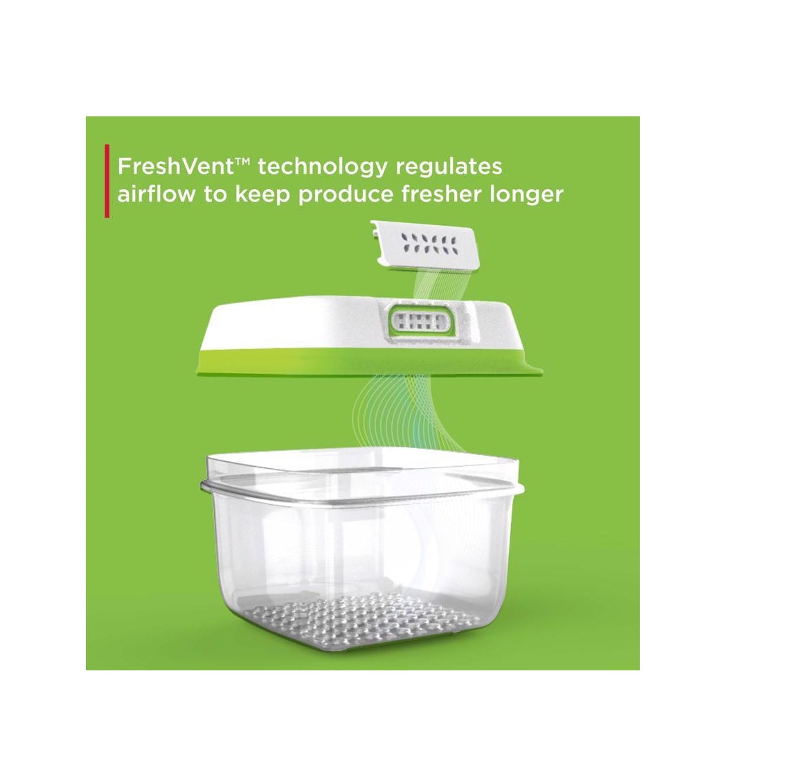 Rubbermaid 2114818 FreshWorks Produce Keeper, Clear, Plastic