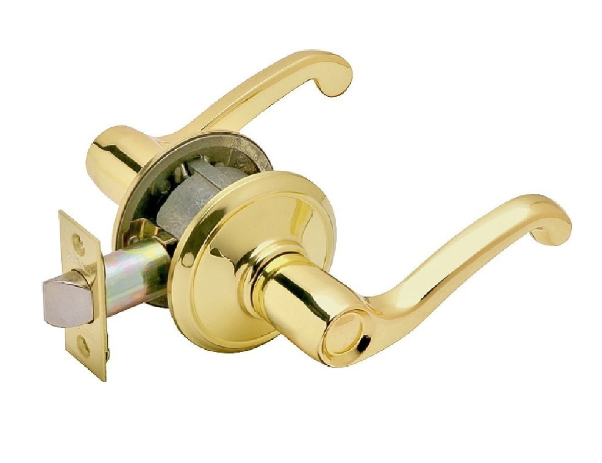 Schlage F10FLA605 Flair Passage Lever, Bright Brass