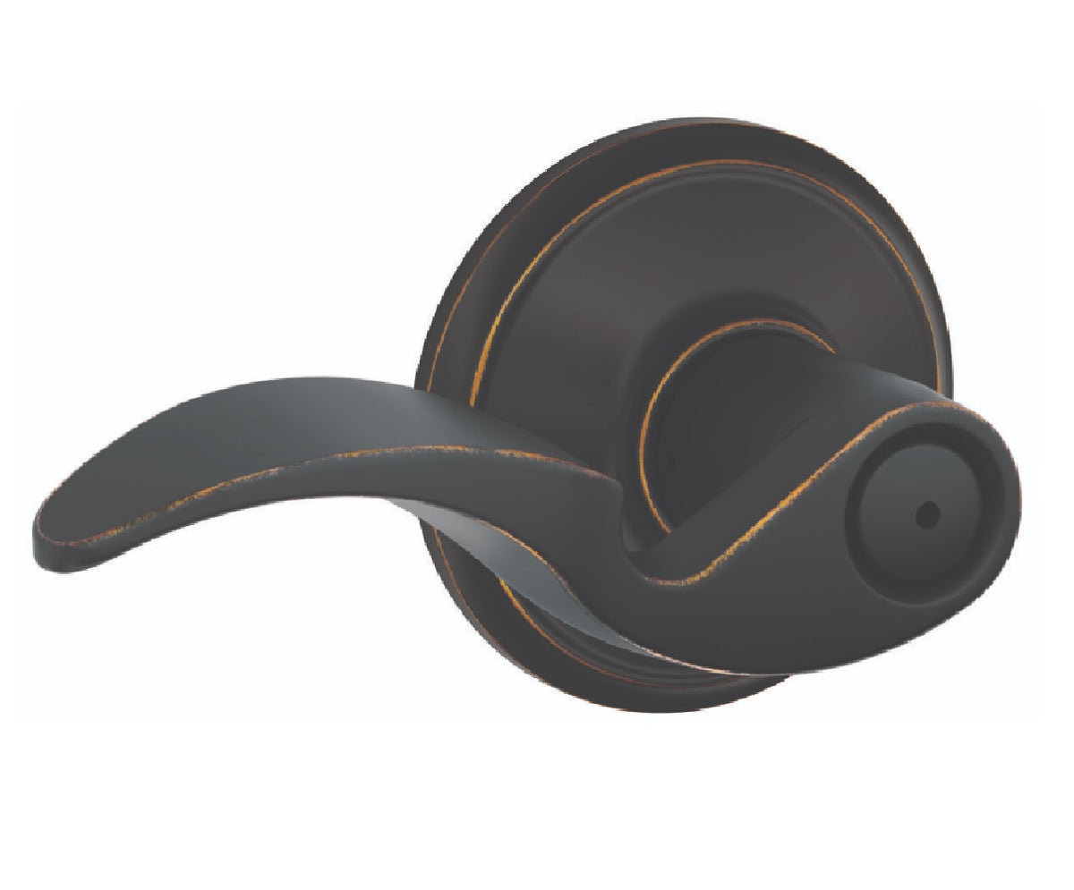 Schlage F40AVA716 Bath/Bedroom Privacy Lock Aged Bronze