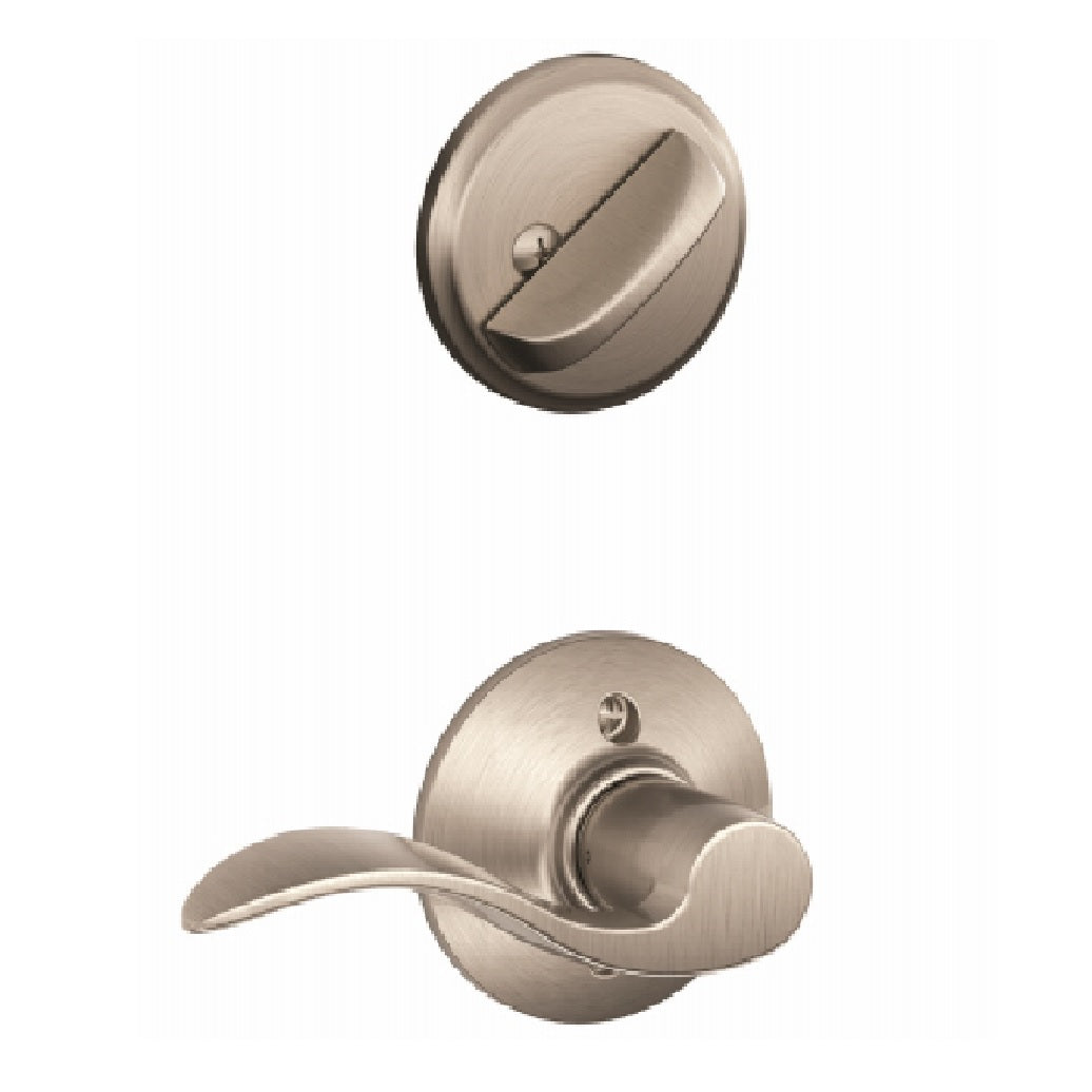 Schlage F59ACC619RH Accent Inside Trim Right Hand, Satin Nickel, 2-3/8"