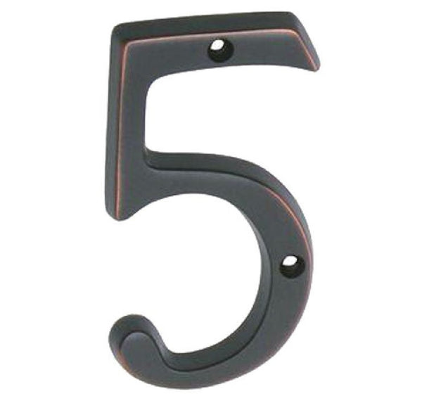 Schlage SC2-3056-716 Numbers 5 House Number, 4", Aged Bronze