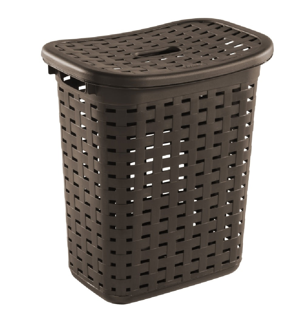 Sterilite 12766P04 Weave Laundry Hamper, Espresso