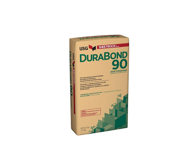 USG Sheetrock 381630 Durabond 90 All Purpose Joint Compound, Natural, 25 lb