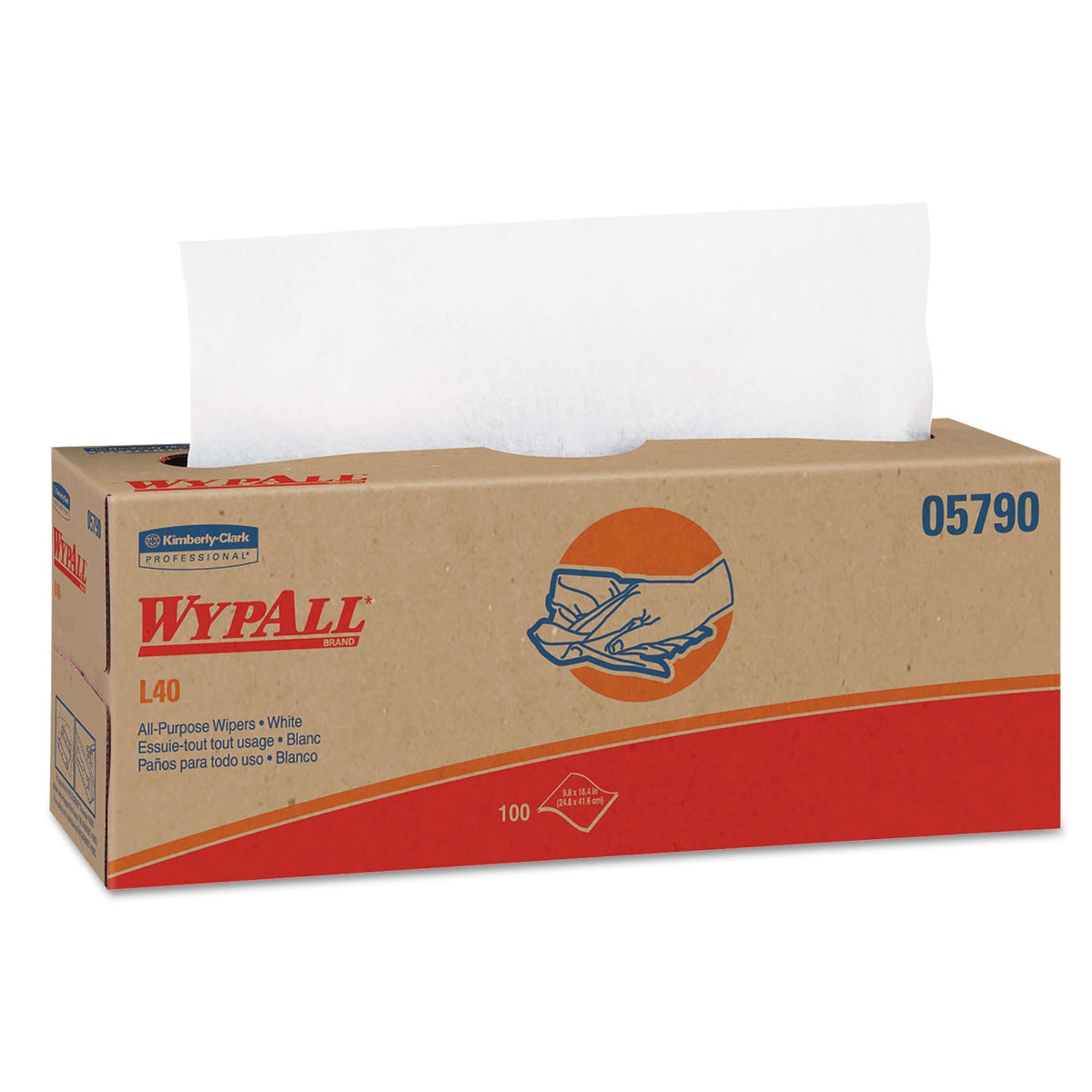 Wypall 05790 General Purpose Wipes, White