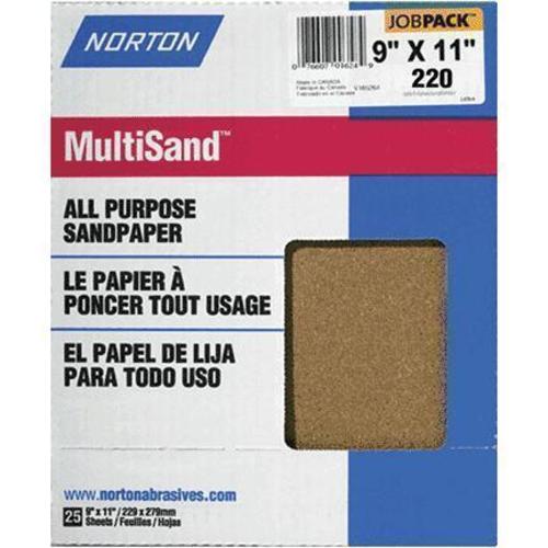 Norton 00354 Multisand Grit Sandpaper, 9" x 11"
