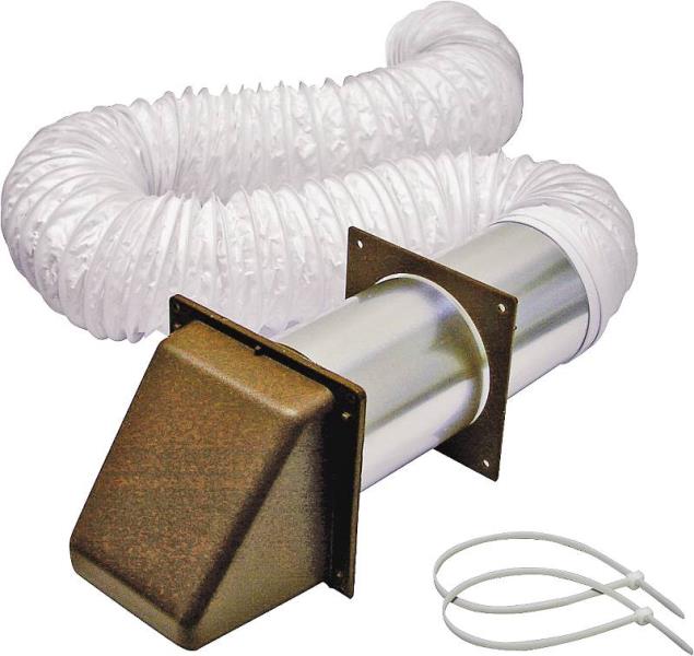 Lambro 1312B Vinyl Vent Kit, 4" x 5', Brown