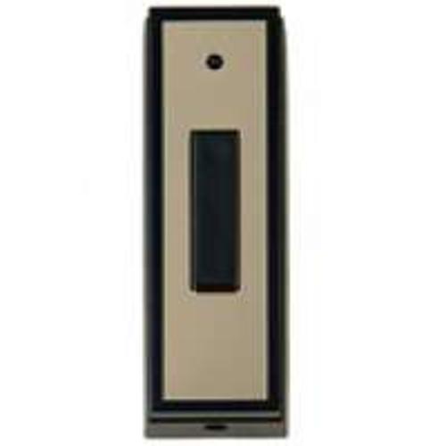 Carlon RC3311 Black Insert Chime Door Bell Pushbutton, Brass