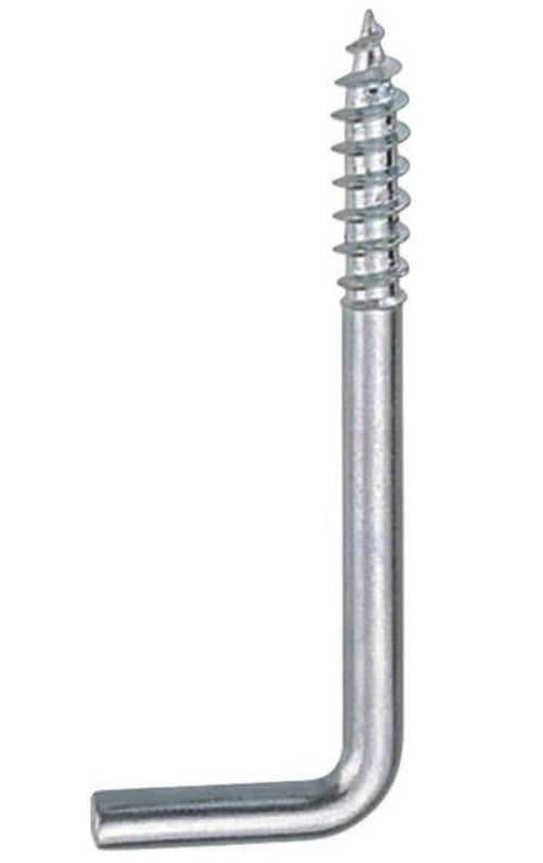 Prosource LR-395-PS Bend Screw Hooks, 3", Bright Zinc, 2/Pack