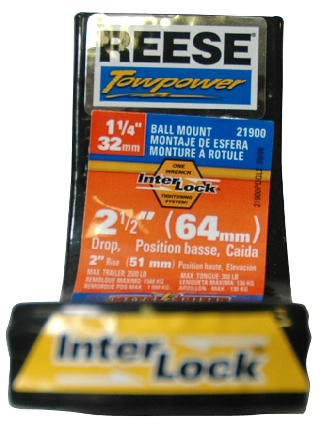 Reese Towpower® 21900 Class II Interlock Ball Mount, 2-1/2” Drop, 2" Rise