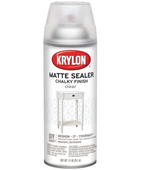 Krylon K04117000 Chalky Finish Paint, 11 Oz, Clear