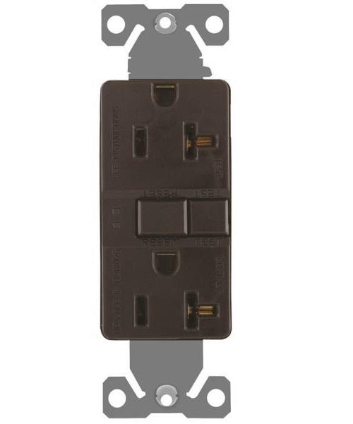 Arrow Hart SGF20B Self-Test GFCI Receptacle, 20 Amp, Brown