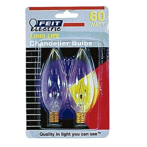 Feit Electric BP60CTC Incandescent Chandelier Light Bulb, 60 Watts, 120 Volt