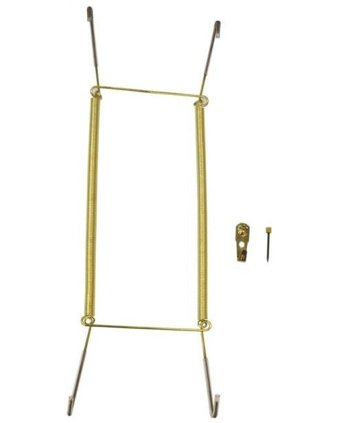 Prosource PH-122056-PS Plate Hanger, 14" - 18", Polished Brass