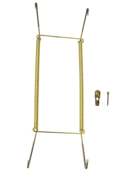 Prosource PH-122056-PS Plate Hanger, 14" - 18", Polished Brass